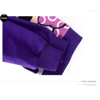 Purple Baby Kids Girls Fleece Minnie Long Sleeve Hoodie Coat 2 8 yrs 8041PU