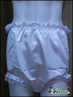 Adult Baby Sissy Satin Frilly Diaper Cover FSP08 4