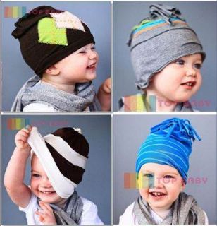 Fantastic Boys Cotton Hat Baby Toddler Beanie Pattern Stripes
