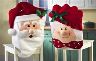 Mr Mrs Santa Claus Christmas Kitchen Chair Covers