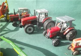 Lot 13 Ertl Massey Melroe John Deere Farm Tractors Equipment Hay 1 64 Scale Toys