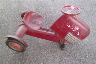 Antique BMC Chain Driven Pedal Tractor Car Red Ride on Toy Kids Parts Repair