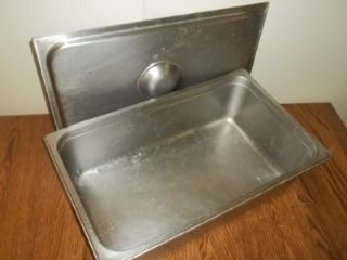 Full Size x 6 Stainless Steel SS Buffet Water Hotel Insert Pan Lid