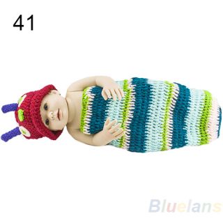 Baby Toddler Photograpy Props Knit Crochet Costume Animals Hat Cap Clothing BI4U