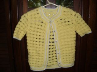 Baby Crochet Jacket Hand Made Children Clothing Warm Dress Knitting Shrug Coat