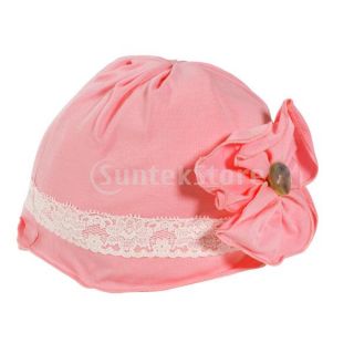 Toddler Kids Child Flower Lace Cotton Beanie Knit Girls' Hat Cap Lovly Pink Hot