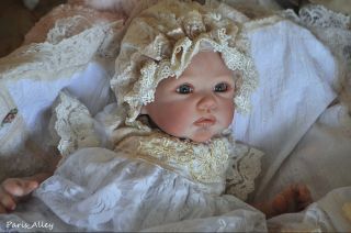 Winter Whites French Lace Dress Hat 4 Reborn Baby Doll