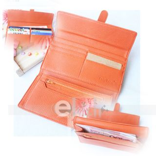 New Lady Women Long Cluth Wallet Purse Cash Card Holder Organizer Bag PU Leather