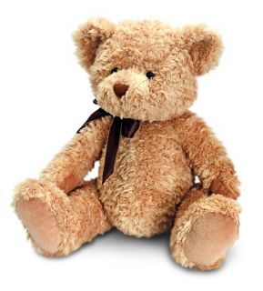 Keel Toys 28cm Brown Sherwood Teddy Bear Black Ribbon Soft Plush Cuddly Toy