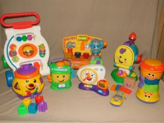 8 Fisher Price Laugh Learn Fun Toys Lot Cookie Jar Mailbox Workbench Lantern