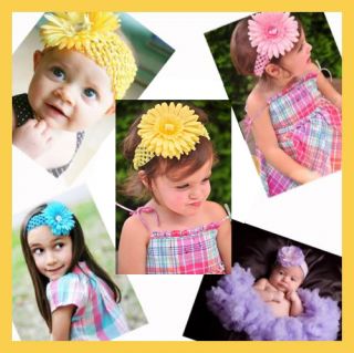 Daisy Flower Bow Headband Hair Clothing Accessories Girls Baby Infant Toddler