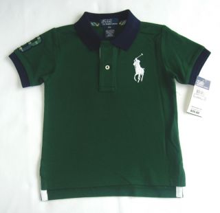 Ralph Lauren Baby Boy Clothes Big Pony Tartan Trim Polo Shirt