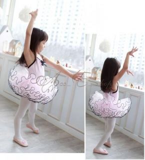 Pink Girls Kids Ballet Dress Tutu Leotard Dance Skate Party Costume Fairy Sz 3 8