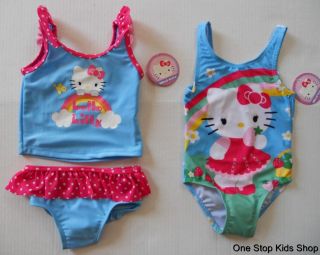 Hello Kitty Girls 2T 3T 4T 5T Bathing Suit Swimsuit Bikini Tankini
