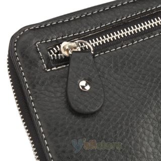 New Women's Pockets Purse Card Clutch PU Leather Wallet Zipper Closure 3 Colors