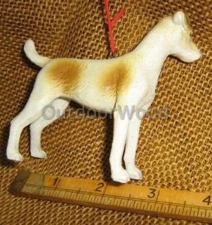Cannon Falls Resin Jack Russell Dog Christmas Ornament