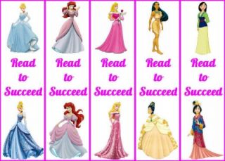 20 Disney Princess Cardstock Bookmarks Party Favors Cinderella Rapunzel Mulan