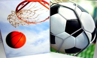 2 Mead Sports Pocket Folders School Supplies Basketball Soccer New