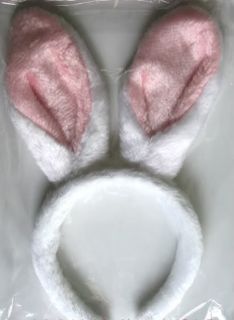 Party Animal Headbands New White Cat Ears Kids Girls Boys Fancy Dress Costume