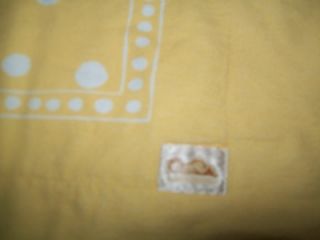 Anne Geddes Yellow and White Baby Receiving Blanket 100 Cotton Polka Dots