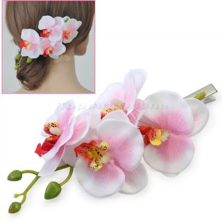 Fashion Lady Woman Pink Hair Flower Clip Bridal Hawaii Party Hair Accessories