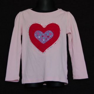 Baby Gap Toddler Girl Clothes Valentine's Day Heart Jeans Shirt Top Outfit 3T 4T