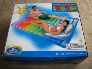 Intex Double Fun 2 Person Lounge Chair Inflatable Pool Float Raft New