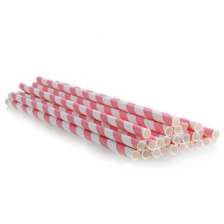 25x Colorful Colored Striped Paper Straws for Wedding Birthday Party Decoration