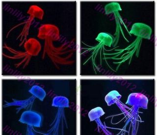 Magic x'mas Gift Colorful LED Light Jellyfish Aquarium Fish Tank Desk Decoration