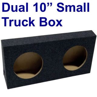 Car Dual 10" Subwoofer Truck Small Sub Box Enclosure
