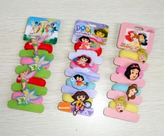 4 x Tinkerbell Fairy Hair Accessories Ornaments Clips Pins