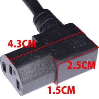 1 8M Power Cord Plug to Right Angle IEC C13 Cable Kettle Lead 006639