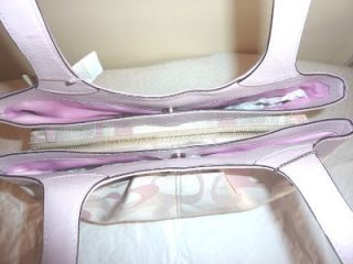 Coach F18826 Optic Lexi Signature Pink Lavender Carryall Handbag Tote