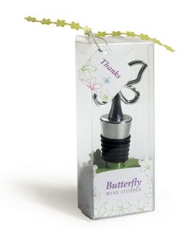 Butterfly Wine Bottle Stopper Favor in Gift Packaging Spring Wedding Party