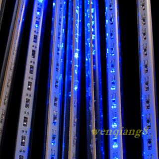 Shower Meteor Rain Tube Tree Xmas Blue Lights LED Decoration Lamp 110V 220V