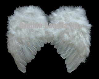 Small Snow White Feather Angel Fashion Wings Costume for 2 8 yrs Boy Girl WM2S