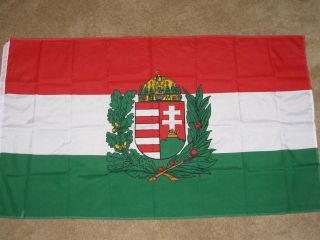 3x5 Hungary with Crest Flag Hungarian Flags Banner F474