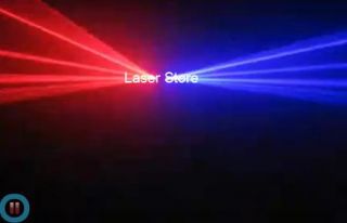 SHINP 500mW Red Blue Dual Tunnel 2 Lens DMX Laser Light DJ Party Stage