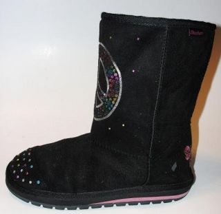 Big Girls Skechers Twinkle Toes Light Up Boots US Size 5 Glitsy Glam Boots