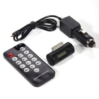 New Wireless FM Radio Transmitter Car Charger w Remote for iPod Touch 4 4th Gen