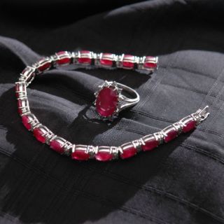 Natural Ruby Diamond Ring Bracelet Neimans Jewelry 14k
