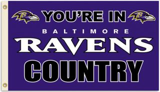 Baltimore Ravens Huge 3' x 5' NFL Licensed Country Flag