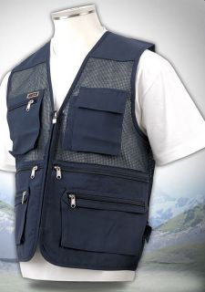 Mens Sport Sleeveless Vest Mulit Pockets Mesh Fishing Hunting Work Wear Vests