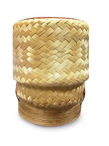 Thai Lao Sticky Rice Bamboo Basket for Food Container Handmade Natural