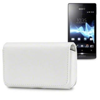 Belt Case Cover for Sony Xperia Miro White