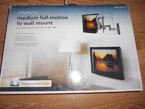 Simplicity Medium Full Motion TV Wall Mount LCD TV's 19" 40" SMF1 B1