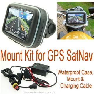 Waterproof Motorcycle Bike GPS Satnav Mount Kit
