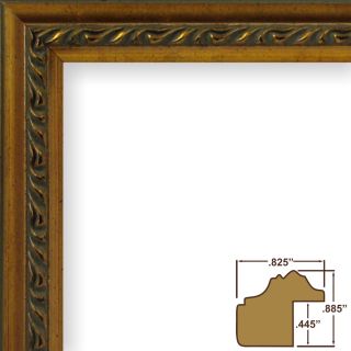 Picture Frame Ornate Rich Gold 825" Wide Complete Solid Wood New Frame 6416