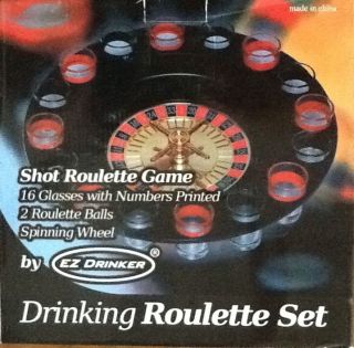 EZ Drinker Roulette Game Shot Drinking Set 16 Shot Glasses