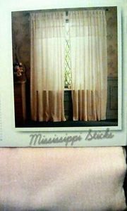 Simply Shabby Chic Tiered Bottom Top Ruffle Window Curtain Panel Pink Gauze